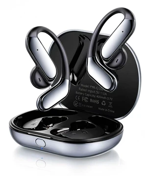 Upgraded Open Ear Headphones with Hooks AI Translation Earbuds Real Time | Ear Buds Wireless Bluetooth 6.1 Over the Ear Earbuds with Noise Cancelling Mic 90H IP66 5g for Workout Cycling Travel (Black) Upgraded Open Ear Headphones with Hooks AI Translation Earbuds Real Time | Ear Buds Wireless Bluetooth 6.1 Over the Ear Earbuds with Noise Cancelling Mic 90H IP66 5g for Workout Cycling Travel (Black)