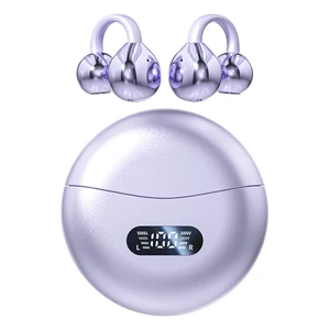 Open Ear Clip Headphones Wireless Earbuds Bluetooth 6.0 Sports Earphones Wireless Charging Case & LED Power Display Waterproof Fitness Headphones for Running (Purple) Open Ear Clip Headphones Wireless Earbuds Bluetooth 6.0 Sports Earphones Wireless Charging Case & LED Power Display Waterproof Fitness Headphones for Running (Purple)
