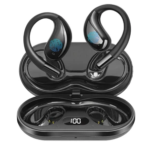 Open Ear Clip Wireless Earbuds Bone Conduction Headphones, Bluetooth 5.4 Headphones with 50H Playtime Touch Control Ultra-Comfort, IPX7 Waterproof Headset for Working Sport Gym Running Open Ear Clip Wireless Earbuds Bone Conduction Headphones, Bluetooth 5.4 Headphones with 50H Playtime Touch Control Ultra-Comfort, IPX7 Waterproof Headset for Working Sport Gym Running