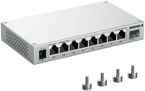 9-Port 2.5Gb Switch Unmanaged,8 x 2.5GBASE-T Ports,1X10G SFP+ | Aluminum Alloy Cooling & Magnetic Mounting, Fanless,Plug & Play 2.5G Ethernet Switch 9-Port 2.5Gb Switch Unmanaged,8 x 2.5GBASE-T Ports,1X10G SFP+ | Aluminum Alloy Cooling & Magnetic Mounting, Fanless,Plug & Play 2.5G Ethernet Switch