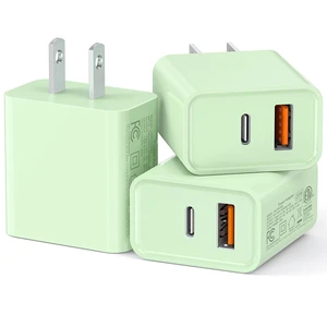 USB C Wall Charger, 3Pcs 20W PD + QC USBC Charger Block Super Fast Power Output Rapid Charging Box Wall Plug Cube for Phone 16/17, Samsung Galaxy S24, Motorola, LG, Google Pixel 6Pro, Mint Green USB C Wall Charger, 3Pcs 20W PD + QC USBC Charger Block Super Fast Power Output Rapid Charging Box Wall Plug Cube for Phone 16/17, Samsung Galaxy S24, Motorola, LG, Google Pixel 6Pro, Mint Green