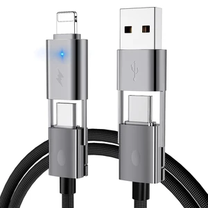 2Pack 4 in 1 USB C Cable Fast Charging PD 65W 27W Multi Charger Cord with Type C/USB A/L Port, 3FT Round Braided Dual USB-C Cable for iPhone 16 15 14 Pro Max/Samsung/i-Pad/MacBook 2Pack 4 in 1 USB C Cable Fast Charging PD 65W 27W Multi Charger Cord with Type C/USB A/L Port, 3FT Round Braided Dual USB-C Cable for iPhone 16 15 14 Pro Max/Samsung/i-Pad/MacBook