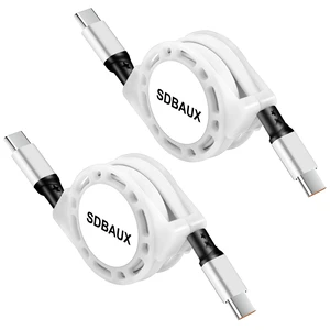 USB C Cable,60W Retractable C to C Fast Charging Cable,Type C Charger Cord for iPhone 17 16 15 Pro Max, iPad Air 4, Galaxy S24 S23 Android iOS Type C Cell Phones Tablets Universal Use (2Pack/White) USB C Cable,60W Retractable C to C Fast Charging Cable,Type C Charger Cord for iPhone 17 16 15 Pro Max, iPad Air 4, Galaxy S24 S23 Android iOS Type C Cell Phones Tablets Universal Use (2Pack/White)