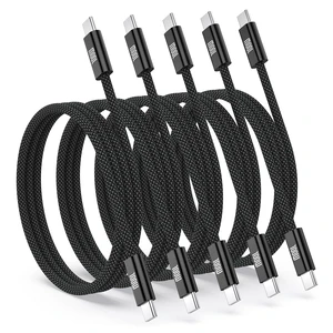 USB C to USB C Cable, 5Pack 100W/5A 3ft Nylon Braided Type C Fast Charging Cord for Galaxy S26 S25 Ultra S24 FE S23 iPhone 18 17 16 Pro Max 15 iPad Air MacBook Pro Pixel 10 Android Phones Laptop USB C to USB C Cable, 5Pack 100W/5A 3ft Nylon Braided Type C Fast Charging Cord for Galaxy S26 S25 Ultra S24 FE S23 iPhone 18 17 16 Pro Max 15 iPad Air MacBook Pro Pixel 10 Android Phones Laptop