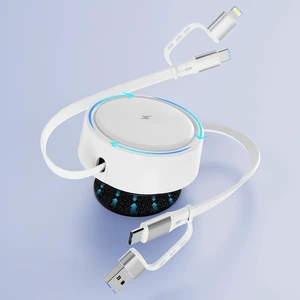 100W USB-C + Lightning Cable 2-in-1 Retractable Multi USB Charger Cable | Desk Organizer Mountable 360°Retractable iPhone Fast Charging Cord for iPhone 16 15 14 13 12 11, Samsung, Android for CarPlay 100W USB-C + Lightning Cable 2-in-1 Retractable Multi USB Charger Cable | Desk Organizer Mountable 360°Retractable iPhone Fast Charging Cord for iPhone 16 15 14 13 12 11, Samsung, Android for CarPlay