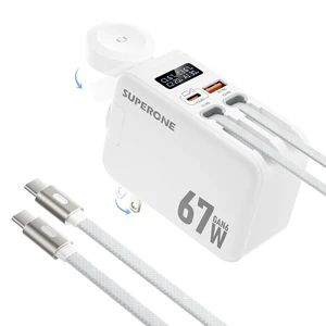67W Fast Retractable USB C Charger with Dual Braided Cables | 5 in 1 Retractable Wall Charger, 4-Port Charger Block Travel Essentials for iPhone 17/16/15/14/13/12,iPad,Galaxy, iWatch 67W Fast Retractable USB C Charger with Dual Braided Cables | 5 in 1 Retractable Wall Charger, 4-Port Charger Block Travel Essentials for iPhone 17/16/15/14/13/12,iPad,Galaxy, iWatch