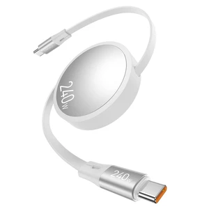 240W Retractable USB-C Cable, USB-C to USB-C Cable 5A Fast Charger Cord, 5-Stage Adjustable Length USB Type-C Charger Cord for iPhone 17, 16, 15 Pro Max, S24/S23, MacBook, iPad (White) 240W Retractable USB-C Cable, USB-C to USB-C Cable 5A Fast Charger Cord, 5-Stage Adjustable Length USB Type-C Charger Cord for iPhone 17, 16, 15 Pro Max, S24/S23, MacBook, iPad (White)