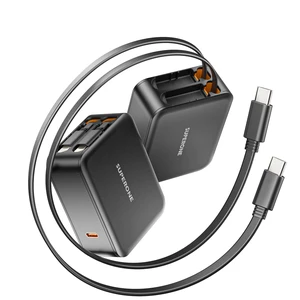 62W Retractable Wall Charger with Dual USB C Cables | 3-Port USB C Charger Block, 35W Phone Chargers Fast Charging for iPhone 17/16/15 Series, Pad, Tablet, LG, Samsung and More 62W Retractable Wall Charger with Dual USB C Cables | 3-Port USB C Charger Block, 35W Phone Chargers Fast Charging for iPhone 17/16/15 Series, Pad, Tablet, LG, Samsung and More