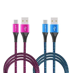 2PACK Blue Green Purple Color USB Type C Cable 3A Fast Charging Extra Long Nylon Braide USB-C to USB-A Type C Charging Cord Compatible USB c Smartphone Laptop Tablet (3FT+3FT(Red+Blue)) 2PACK Blue Green Purple Color USB Type C Cable 3A Fast Charging Extra Long Nylon Braide USB-C to USB-A Type C Charging Cord Compatible USB c Smartphone Laptop Tablet (3FT+3FT(Red+Blue))