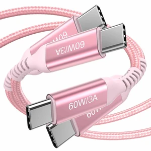 60W USB C to USB C Cable 10 ft Pink,2-Pack,Long Type-C Fast Charging Charger Cord Compatible with iPhone 15/15 Pro/15 Plus/15 Pro Max,Samsung Galaxy S23 S22 Note 20 10,Pixel 7,MacBook Pro/Air 60W USB C to USB C Cable 10 ft Pink,2-Pack,Long Type-C Fast Charging Charger Cord Compatible with iPhone 15/15 Pro/15 Plus/15 Pro Max,Samsung Galaxy S23 S22 Note 20 10,Pixel 7,MacBook Pro/Air