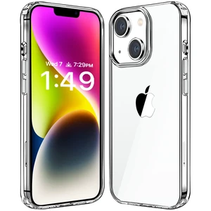 Compatiable with iPhone 14 Case Clear, Transparent Shockproof Phone Case, Slim Anti-Scratch Hard PC Back Protective Cover Bumper, Clear Compatiable with iPhone 14 Case Clear, Transparent Shockproof Phone Case, Slim Anti-Scratch Hard PC Back Protective Cover Bumper, Clear