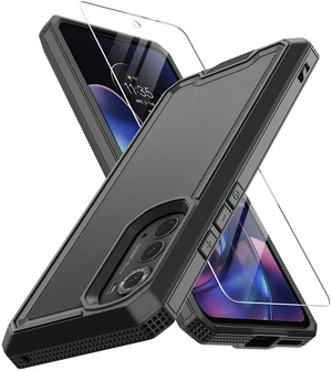 for Motorola Edge 2022 Case, Moto Edge 2022 Heavy Duty Case with Screen Protector, Military Grade Drop Proof Cover, Dual Layer Rugged Protective Shell (Black) for Motorola Edge 2022 Case, Moto Edge 2022 Heavy Duty Case with Screen Protector, Military Grade Drop Proof Cover, Dual Layer Rugged Protective Shell (Black)