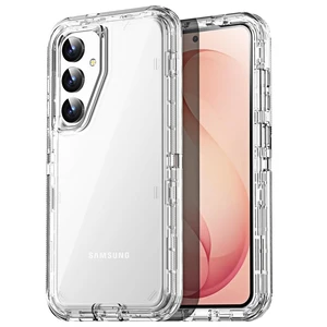 for Samsung Galaxy S26 Case Clear 3 in 1 Heavy Duty Drop Protection Full Body Rugged Shockproof/Dust Proof 3-Layer Military Protective Tough Durable Cover for Samsung Galaxy S26 6.3"_Clear for Samsung Galaxy S26 Case Clear 3 in 1 Heavy Duty Drop Protection Full Body Rugged Shockproof/Dust Proof 3-Layer Military Protective Tough Durable Cover for Samsung Galaxy S26 6.3"_Clear