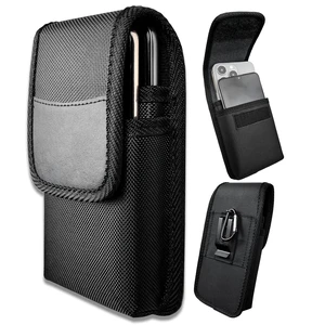 Dual Phone Holder, Heavy-Duty Two Phone Holster, Double Phone Case with Sturdy Reinforced Belt Clip Waist Pouch for iPhone/Samsung Galaxy/Moto/Google Pixel Smartphones, Hook & Loop Closure-Black Dual Phone Holder, Heavy-Duty Two Phone Holster, Double Phone Case with Sturdy Reinforced Belt Clip Waist Pouch for iPhone/Samsung Galaxy/Moto/Google Pixel Smartphones, Hook & Loop Closure-Black