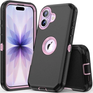 for iPhone 17 Case Full Body Drop Protection, 6.3-inch Black+Pink | Rugged Case Shockproof 2-Layer, Dustproof Heavy Duty Hybrid Non-Slip Rubber Phone Cover Front Bumper Hard Shell for Women Men for iPhone 17 Case Full Body Drop Protection, 6.3-inch Black+Pink | Rugged Case Shockproof 2-Layer, Dustproof Heavy Duty Hybrid Non-Slip Rubber Phone Cover Front Bumper Hard Shell for Women Men