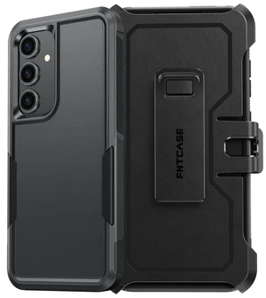 for Samsung Galaxy S24-FE Case: Dual Layer Cover with Belt-Clip | Military Grade Drop Protection Cell Phone Cases, Non Slip Shockproof Rugged Durable Heavy Duty Protective Bumper Tough, Black for Samsung Galaxy S24-FE Case: Dual Layer Cover with Belt-Clip | Military Grade Drop Protection Cell Phone Cases, Non Slip Shockproof Rugged Durable Heavy Duty Protective Bumper Tough, Black