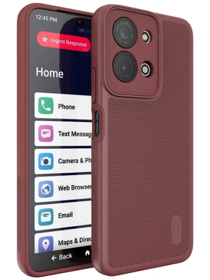 MergeGrip Case for Lively Jitterbug Smart 5 Case - Burgundy | Military Grade Drop Tested | Heavy Duty Dual Layer Protection | Shockproof Slim Non-Slip Phone Cases for Seniors MergeGrip Case for Lively Jitterbug Smart 5 Case - Burgundy | Military Grade Drop Tested | Heavy Duty Dual Layer Protection | Shockproof Slim Non-Slip Phone Cases for Seniors