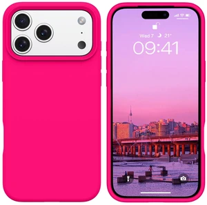 for iPhone 17 Pro Max Case, Liquid Silicone Anti-Slip Microfiber Lining 17 Pro Max Phone Case, Slim Soft Gel Rubber Anti-Scratch Shockproof Cover for iPhone 17 Pro Max 6.9" 2025, Hot Pink for iPhone 17 Pro Max Case, Liquid Silicone Anti-Slip Microfiber Lining 17 Pro Max Phone Case, Slim Soft Gel Rubber Anti-Scratch Shockproof Cover for iPhone 17 Pro Max 6.9" 2025, Hot Pink