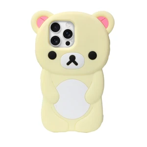 Soft Silicone Bear Case for iPhone 16, Cute 3D Cartoon Teddy Bear Designed, Protective Lovely Fun Adorable Fashion Phone Case, Kawaii Cover for Women Girls Kids, Yellow Soft Silicone Bear Case for iPhone 16, Cute 3D Cartoon Teddy Bear Designed, Protective Lovely Fun Adorable Fashion Phone Case, Kawaii Cover for Women Girls Kids, Yellow