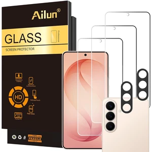 3 Pack Screen Protector + 2 Pack Camera Lens Protector for Galaxy S26 | Tempered Glass, Fingerprint Unlock Compatible, 0.25mm Anti-Scratch, Case Friendly, Not For S26 Plus/S26 Ultra 3 Pack Screen Protector + 2 Pack Camera Lens Protector for Galaxy S26 | Tempered Glass, Fingerprint Unlock Compatible, 0.25mm Anti-Scratch, Case Friendly, Not For S26 Plus/S26 Ultra