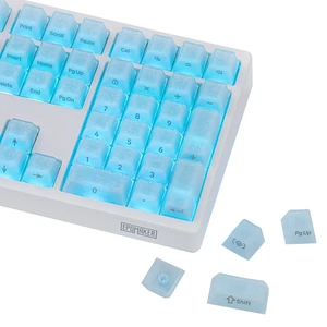 Frost Jelly Keycaps Set, 126 Keys Forged Carbon Fiber Keycaps | Cherry Profile, ABS+PC, MX-Style Compatible for 61/68/84/87/98/100/104/108 ANSI Layout Mechanical Gaming Keyboards (Blue) Frost Jelly Keycaps Set, 126 Keys Forged Carbon Fiber Keycaps | Cherry Profile, ABS+PC, MX-Style Compatible for 61/68/84/87/98/100/104/108 ANSI Layout Mechanical Gaming Keyboards (Blue)