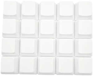 OEM Profile White Blank Keycaps PBT Material 1U R4 Keycap for MX switches Mechanical Keyboard (White, 20pcs) OEM Profile White Blank Keycaps PBT Material 1U R4 Keycap for MX switches Mechanical Keyboard (White, 20pcs)