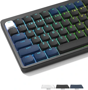 Low Profile Keycaps - PBT Shine Through Keycaps | Keycaps for Mechanical Keyboard 60 65 75 100 Percent,Custom Keycap Full Size for Cherry MX Mechanical Keyboard,Dark Blue Low Profile Keycaps - PBT Shine Through Keycaps | Keycaps for Mechanical Keyboard 60 65 75 100 Percent,Custom Keycap Full Size for Cherry MX Mechanical Keyboard,Dark Blue