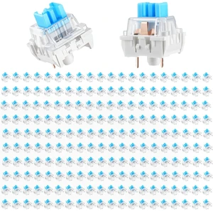 200 Pcs 3-PIN Blue Mechanical Keyboard Switches, Clicky Tactile Key Switches for Most Gaming Keyboards, 3D Prints Fidget, Dustproof Replacement Keys 200 Pcs 3-PIN Blue Mechanical Keyboard Switches, Clicky Tactile Key Switches for Most Gaming Keyboards, 3D Prints Fidget, Dustproof Replacement Keys