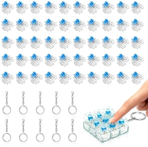 50PCS Clickers for 3D Prints,3-Pin Mechanical Keyboard Switches Replacement Crisp Clicks & Strong Tactile Bump, Perfect for Gaming Keyboard and 3D Printed Fidgets, Extra 10 Key Rings for DIY Keychain 50PCS Clickers for 3D Prints,3-Pin Mechanical Keyboard Switches Replacement Crisp Clicks & Strong Tactile Bump, Perfect for Gaming Keyboard and 3D Printed Fidgets, Extra 10 Key Rings for DIY Keychain