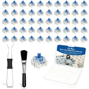 50 PCS Blue 3 Pin Mechanical Keyboard Switches, Clicky Keyboard Switches with Switch Puller & Cleaning Brush, Keyboard Clicker for Gaming Keyboards & 3D Printed Clickers 50 PCS Blue 3 Pin Mechanical Keyboard Switches, Clicky Keyboard Switches with Switch Puller & Cleaning Brush, Keyboard Clicker for Gaming Keyboards & 3D Printed Clickers