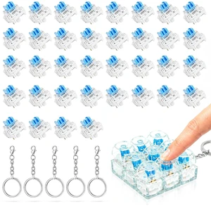 36PCS Clickers for 3D Prints,3-Pin Mechanical Keyboard Switches Replacement | Crisp Clicks & Strong Tactile Bump, Perfect for Gaming Keyboard and 3D Printed Fidgets, Extra 5 Key Rings for DIY Keychain 36PCS Clickers for 3D Prints,3-Pin Mechanical Keyboard Switches Replacement | Crisp Clicks & Strong Tactile Bump, Perfect for Gaming Keyboard and 3D Printed Fidgets, Extra 5 Key Rings for DIY Keychain