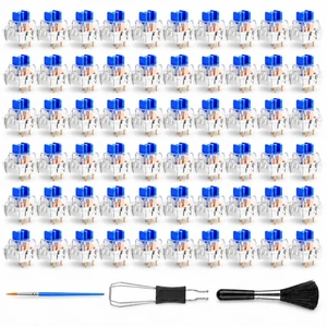 60PCS Blue Mechanical Keyboard Switches - Clickers for 3D Prints | Fidget Clicker Insert - 3/5 Pin Compatible Clicky Replacement Tactile Switches Set with Switch Puller, Cleaning & Lube Brush 60PCS Blue Mechanical Keyboard Switches - Clickers for 3D Prints | Fidget Clicker Insert - 3/5 Pin Compatible Clicky Replacement Tactile Switches Set with Switch Puller, Cleaning & Lube Brush