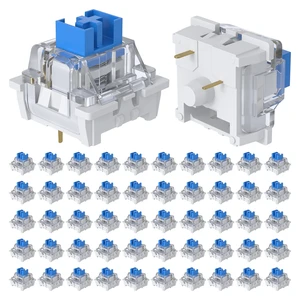 50 Pieces Blue Mechanical Keyboard Switches Dustproof 3 Pin | Pre-Lubricated Clicky Key Switches, Waterproof Tactile Switches, Mechanical Gaming Keyboard, DIY Switch Replacement Kit 50 Pieces Blue Mechanical Keyboard Switches Dustproof 3 Pin | Pre-Lubricated Clicky Key Switches, Waterproof Tactile Switches, Mechanical Gaming Keyboard, DIY Switch Replacement Kit