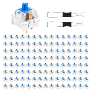 120 Pcs Blue Mechanical Keyboard Switches 3-Pin Tactile Compatible with Most Gaming Keyboards, Dustproof & Waterproof Keyboard Clicker, Including 2Pcs Switch Puller 120 Pcs Blue Mechanical Keyboard Switches 3-Pin Tactile Compatible with Most Gaming Keyboards, Dustproof & Waterproof Keyboard Clicker, Including 2Pcs Switch Puller