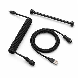 Pro Coiled USB-C Keyboard Cable, Metal Guide Bar & Aviator, Black | Double-Sleeved Mechanical Keyboard Cord, Detachable Metal Aviator, 1.5M USB-C to USB-A, Metal Cable Guide Bar Pro Coiled USB-C Keyboard Cable, Metal Guide Bar & Aviator, Black | Double-Sleeved Mechanical Keyboard Cord, Detachable Metal Aviator, 1.5M USB-C to USB-A, Metal Cable Guide Bar