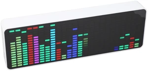 LED Spectrum Analyzer, RGB Colorful 1624 Segment Music Voice Rhythm Spectrum Display with 20 Dynamic 7 Colors, RGB Light Bar with 2 Connection Modes Voice Sensor Clock for Car LED Spectrum Analyzer, RGB Colorful 1624 Segment Music Voice Rhythm Spectrum Display with 20 Dynamic 7 Colors, RGB Light Bar with 2 Connection Modes Voice Sensor Clock for Car