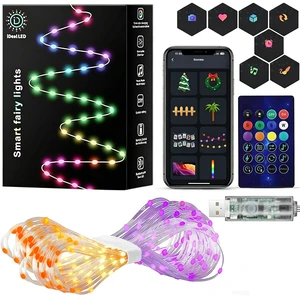 Smart Fairy String Lights, 33Ft Usb DIY Twinkle Lights w/Remote & App Controlled, music sync,12 Modes, Multicolor & Warm White for Bedroom, Christmas, Parties,Wedding,Centerpiece, Decoration Smart Fairy String Lights, 33Ft Usb DIY Twinkle Lights w/Remote & App Controlled, music sync,12 Modes, Multicolor & Warm White for Bedroom, Christmas, Parties,Wedding,Centerpiece, Decoration