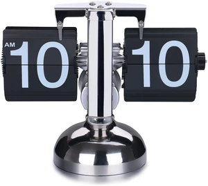Desk Clock, Retro Digital Flip Down Clock, Black | Ultra Quiet, Large Digits, Battery Powered Internal Gear Operated, Décor for Office, Bedroom, School, Hotel, and Café Desk Clock, Retro Digital Flip Down Clock, Black | Ultra Quiet, Large Digits, Battery Powered Internal Gear Operated, Décor for Office, Bedroom, School, Hotel, and Café
