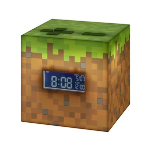 Licensed Minecraft Grass Block Digital Alarm Clock, Light Up Lamp Plays Official in Game Music, Bedroom Decor for Minecraft Gamers, Tweens and Kids - Minecraft Gift Licensed Minecraft Grass Block Digital Alarm Clock, Light Up Lamp Plays Official in Game Music, Bedroom Decor for Minecraft Gamers, Tweens and Kids - Minecraft Gift