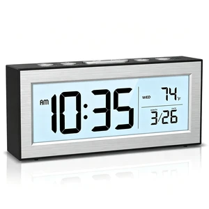 Small Digital Alarm Clock with Temp, Date & Snooze | Battery Powered Travel Clock for Bedroom, Dorm, Office, Batteries Included Small Digital Alarm Clock with Temp, Date & Snooze | Battery Powered Travel Clock for Bedroom, Dorm, Office, Batteries Included