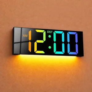 12'' Digital Wall Clock Large LED Display, Wall Clock with Remote Control, 8 RGB Colors, Auto DST, Night Light for Classroom Living Room, Gym, Classroom Décor, Xmas Birthday Gift for Senior 12'' Digital Wall Clock Large LED Display, Wall Clock with Remote Control, 8 RGB Colors, Auto DST, Night Light for Classroom Living Room, Gym, Classroom Décor, Xmas Birthday Gift for Senior