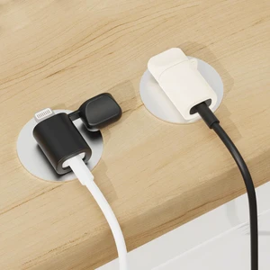 Magnetic Cable Holder for Desk, Strong Adhesive Cord Organizer with Charger Cable Protector Compatible with Lightning & USB-C Type-C, Anti-Slip Base to Prevent Snagging and Keep Wires Tidy Magnetic Cable Holder for Desk, Strong Adhesive Cord Organizer with Charger Cable Protector Compatible with Lightning & USB-C Type-C, Anti-Slip Base to Prevent Snagging and Keep Wires Tidy