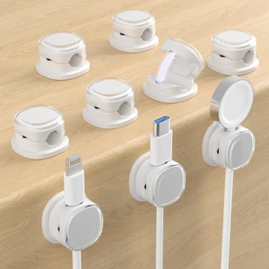 Magnetic Cable Clips, Adjustable Cord Holder Management, Adhesive Wire Keeper Organizer for Home Office Desk Phone PC Car Wall Desktop Nightstand Appliance (9-PCS White) Magnetic Cable Clips, Adjustable Cord Holder Management, Adhesive Wire Keeper Organizer for Home Office Desk Phone PC Car Wall Desktop Nightstand Appliance (9-PCS White)