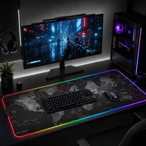 RGB LED Gaming Mouse Pad, Desk Pad, Large Mouse Pad for Desk, Computer Mat | Mousepad, Keyboard Mat, Mouse Pads for Desk, 14 Light Modes, Gaming Mouse Pad, Computer Mats for Desktop, 31.5×11.8 Inch RGB LED Gaming Mouse Pad, Desk Pad, Large Mouse Pad for Desk, Computer Mat | Mousepad, Keyboard Mat, Mouse Pads for Desk, 14 Light Modes, Gaming Mouse Pad, Computer Mats for Desktop, 31.5×11.8 Inch
