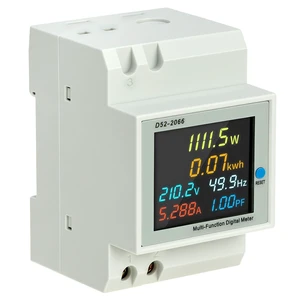 Digital DIN Rail AC Power Meter 40-300V 100A 6-in-1 Monitor HD Color LCD Display for Energy Voltage Current & Wattage Ideal for Home Distribution Box Solar Inverter & RV Digital DIN Rail AC Power Meter 40-300V 100A 6-in-1 Monitor HD Color LCD Display for Energy Voltage Current & Wattage Ideal for Home Distribution Box Solar Inverter & RV