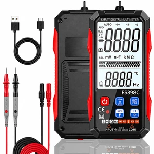FS898C Digital Multimeter True RMS 6000 Counts USB-C Rechargeable NCV | Auto-Ranging, CAT.III 1000V, Backlit LCD, Capacitance/Ohm/Temp, 8H Runtime, HVAC/Auto/Home FS898C Digital Multimeter True RMS 6000 Counts USB-C Rechargeable NCV | Auto-Ranging, CAT.III 1000V, Backlit LCD, Capacitance/Ohm/Temp, 8H Runtime, HVAC/Auto/Home