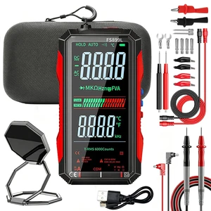 Digital Multimeter FS899L Upgraded - USB Rechargeable with Stand | Color Screen, 6000 Counts True RMS Tester, Auto-Ranging for DIY, automotive, and household troubleshooting Digital Multimeter FS899L Upgraded - USB Rechargeable with Stand | Color Screen, 6000 Counts True RMS Tester, Auto-Ranging for DIY, automotive, and household troubleshooting