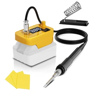 Cordless Soldering Iron Station for Dewalt 20V Max Battery(Tool Only)-with 2 Auxiliary Helpers Digital LCD Display Fast Heating Up Portable Electric Soldering Iron for DlY,Appliance Repair Cordless Soldering Iron Station for Dewalt 20V Max Battery(Tool Only)-with 2 Auxiliary Helpers Digital LCD Display Fast Heating Up Portable Electric Soldering Iron for DlY,Appliance Repair