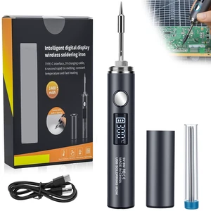 Soldering Iron Kit, Cordless Soldering Iron with Led Light 1400mAh Rechargeable Soldering Kit, 7 Seconds Fast Heating(500°F-788), Soldering Gun for Electric Repairs, DIY Soldering Iron Kit, Cordless Soldering Iron with Led Light 1400mAh Rechargeable Soldering Kit, 7 Seconds Fast Heating(500°F-788), Soldering Gun for Electric Repairs, DIY