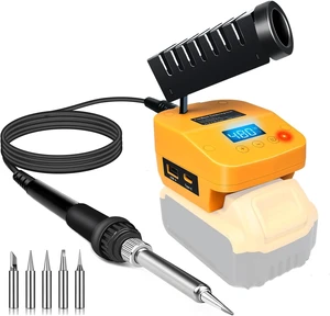 Cordless Soldering Iron Station Tool for Dewalt 20V Max Battery,PortableElectric Fast Heating Up Soldering Iron with USB&Type C for Dewalt DCB203 for DIY,Appliance Repair,Wire Welding(NO Battery) Cordless Soldering Iron Station Tool for Dewalt 20V Max Battery,PortableElectric Fast Heating Up Soldering Iron with USB&Type C for Dewalt DCB203 for DIY,Appliance Repair,Wire Welding(NO Battery)